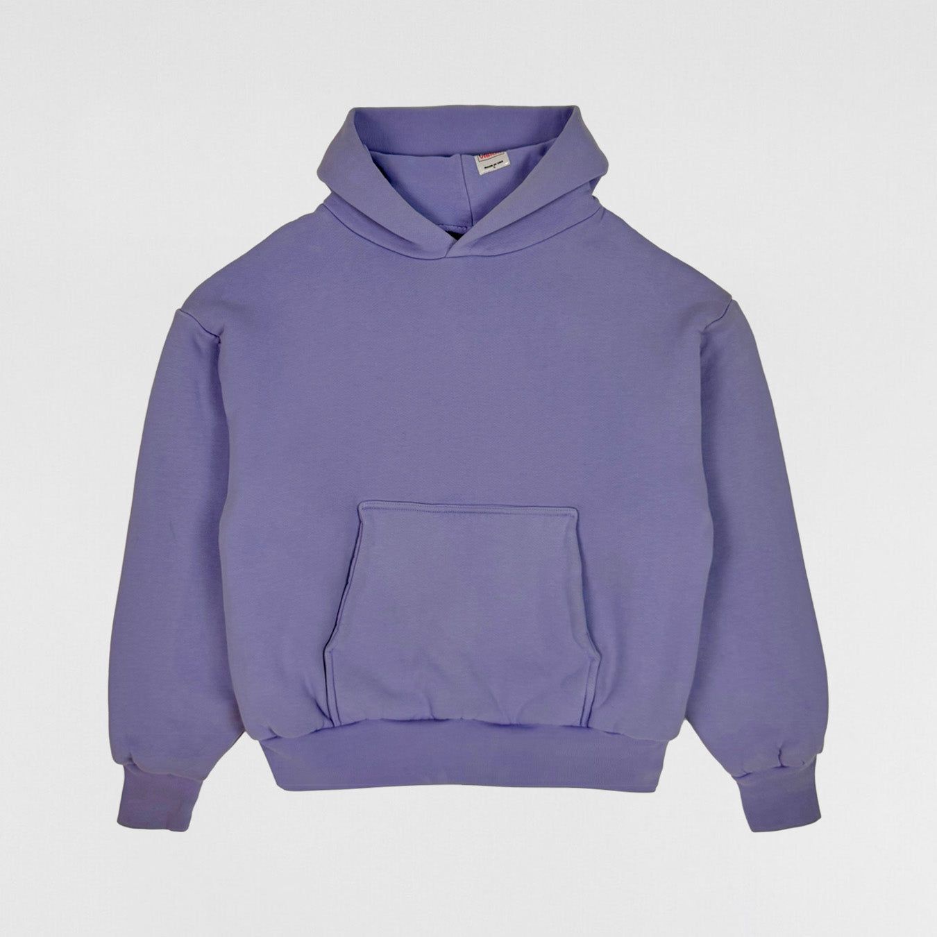 Ye ran for president in 2020, and his campaign hoodie had no slogan. Lavender, front, no graphics.