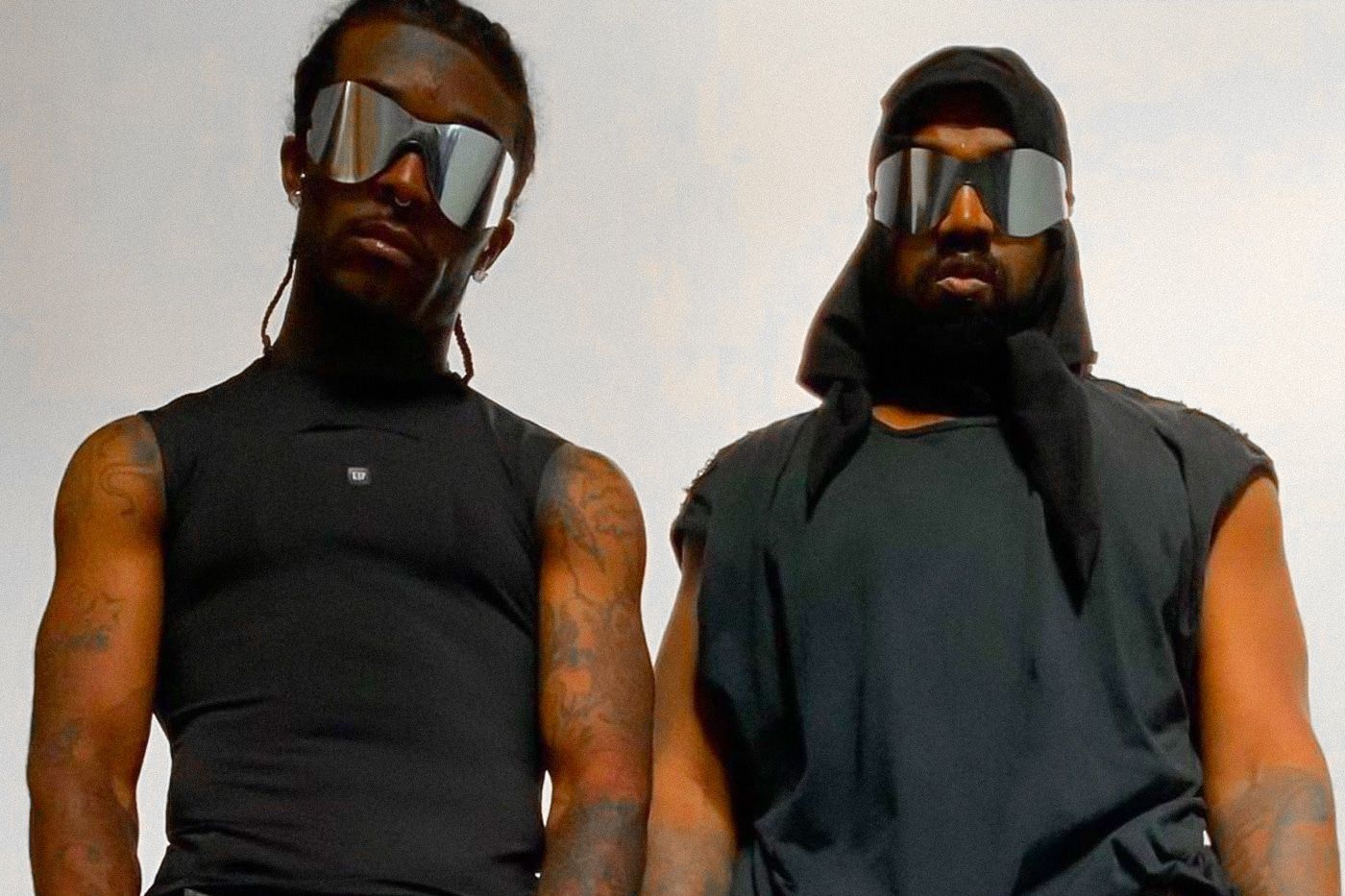 Lil Uzi Vert shot Ye’s sunglasses in a Second Skin and left with a tattoo. Black, Uzi and Ye, August 2022.