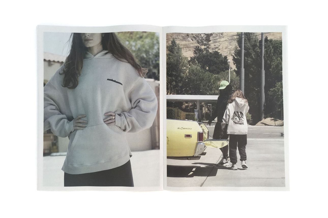 Yeezy’s Calabasas zine, shot by Jackie Nickerson, went straight to the people who’d ordered. Mist, Melissa Collett from the front, calabasas across the chest.